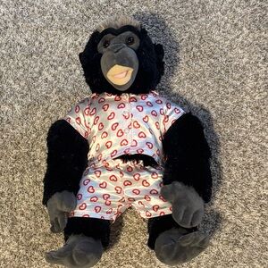 Build-A-Bear Monkey with Heart Pajamas